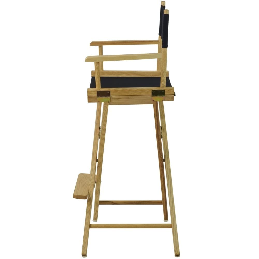 Extra-Wide Bar Height Director's Chair Black Canvas U91072