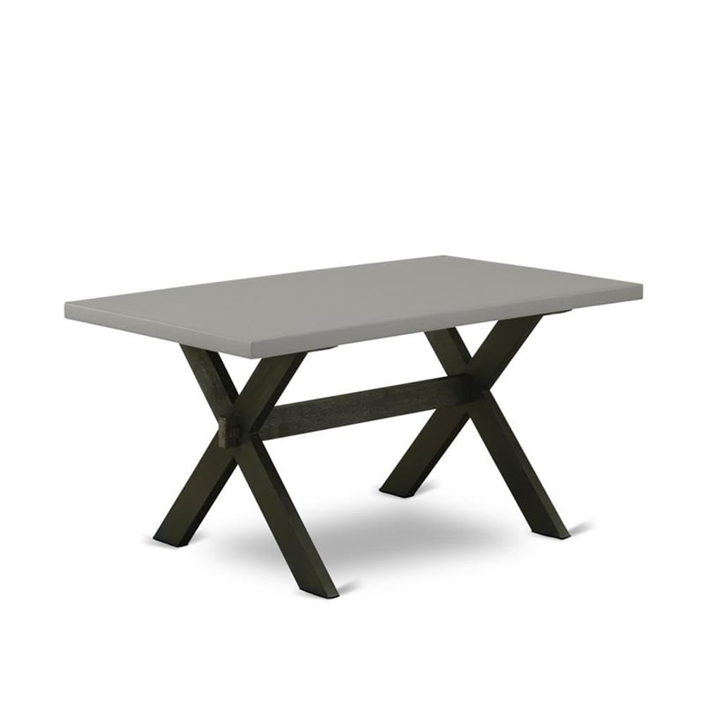 7 Piece Dining Set with 36x60 Inch Table and 6 Black Chairs Y478949