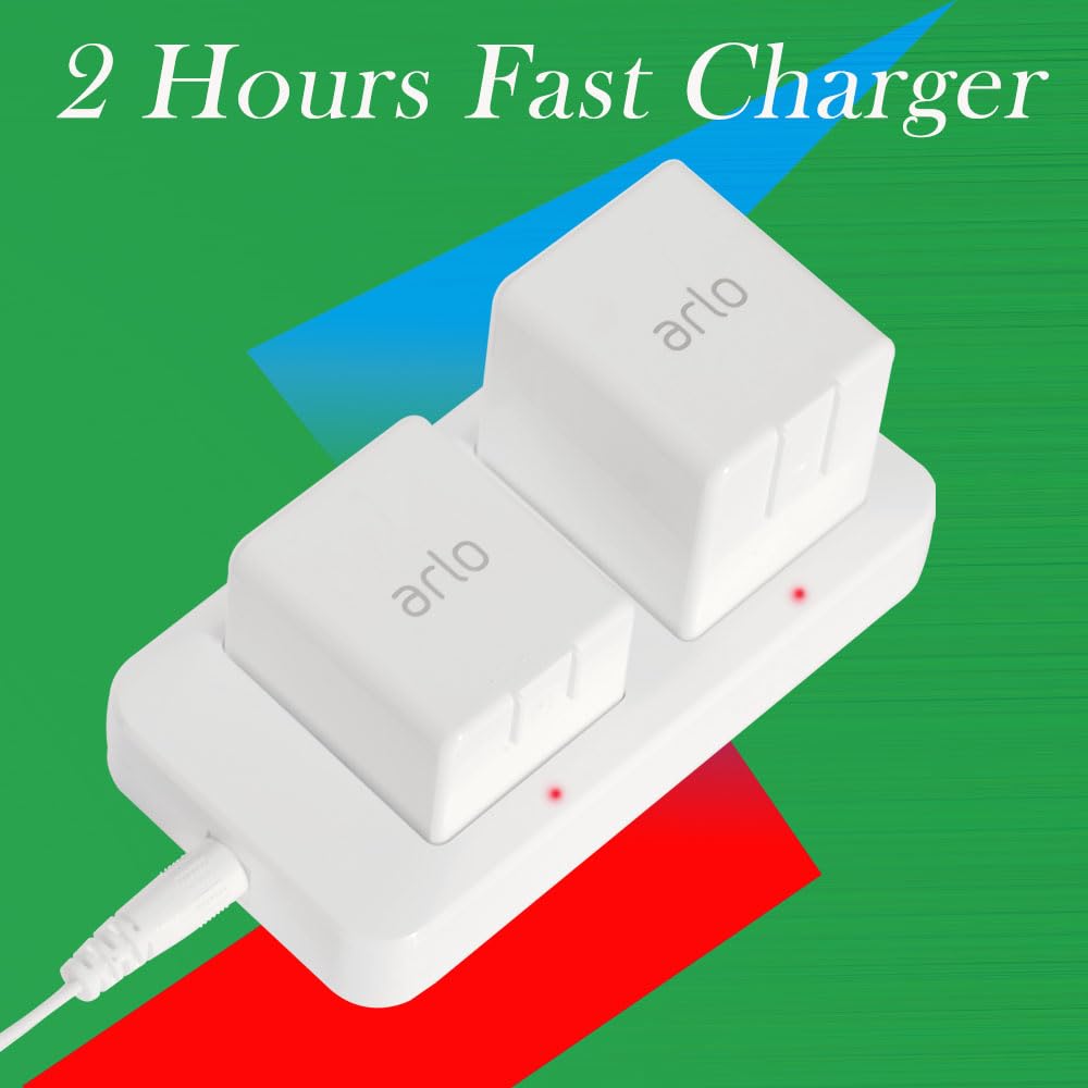 White Dual Slot Camera Battery Charger T108982