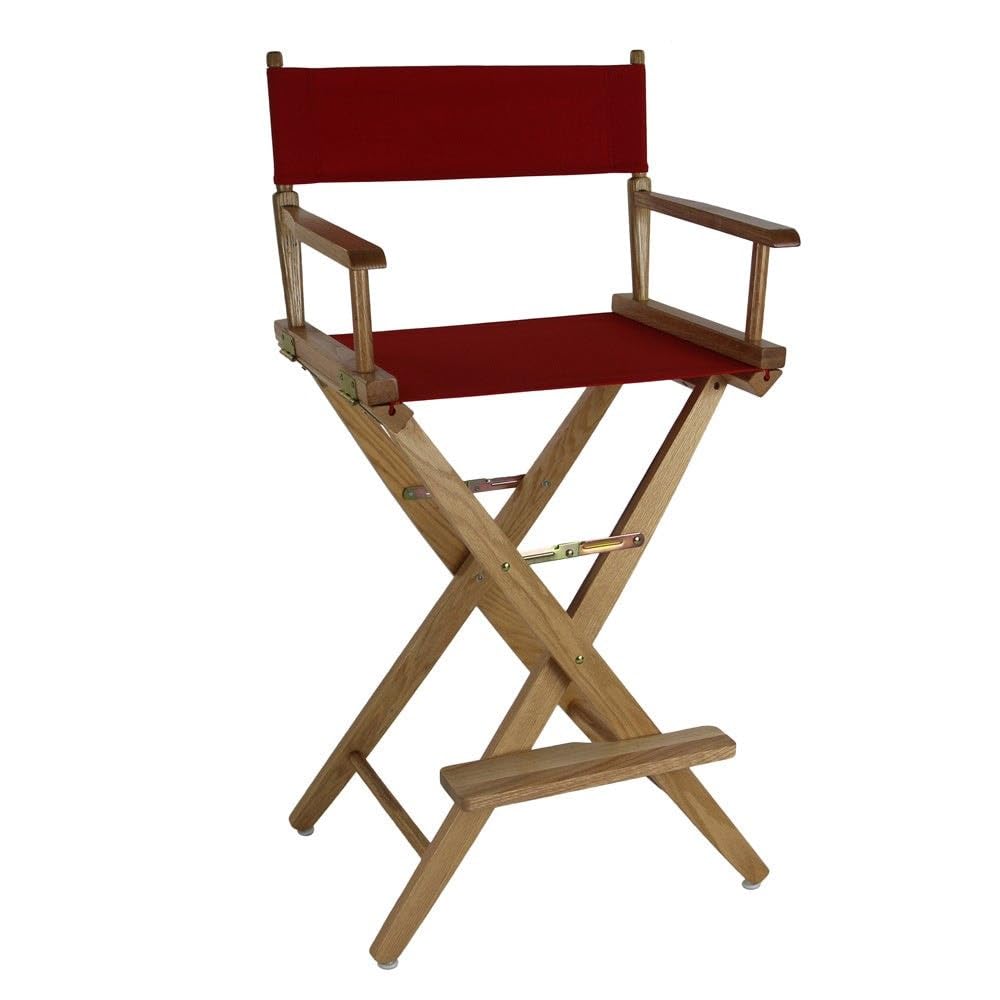 Extra-Wide Bar Height Director's Chair Black Canvas U91072