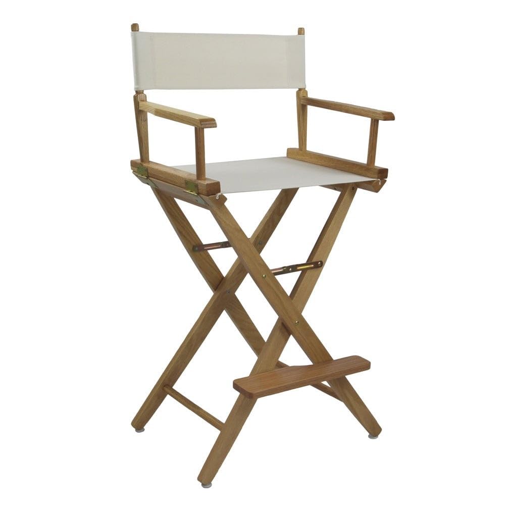 Extra-Wide Bar Height Director's Chair Black Canvas U91072