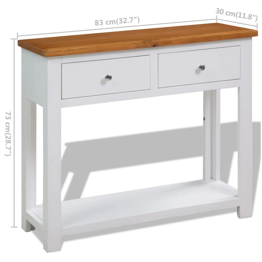 Solid Oak Wood Console Table Q72618