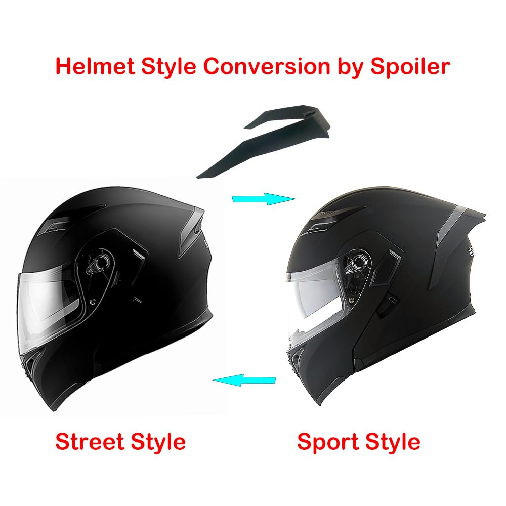 Matt Black XL Modular Full Face Motorcycle Helmet S64145