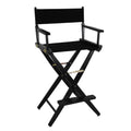 Extra-Wide Bar Height Director's Chair Black Canvas U91072