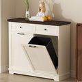 Double Tilt Out Trash Cabinet, Antique White Z7646