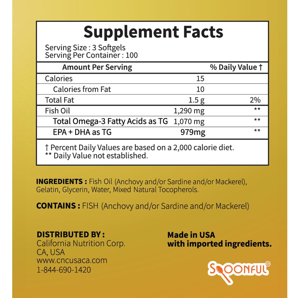 Mini Omega 3 Fish Oil 1290 mg Softgels D55255