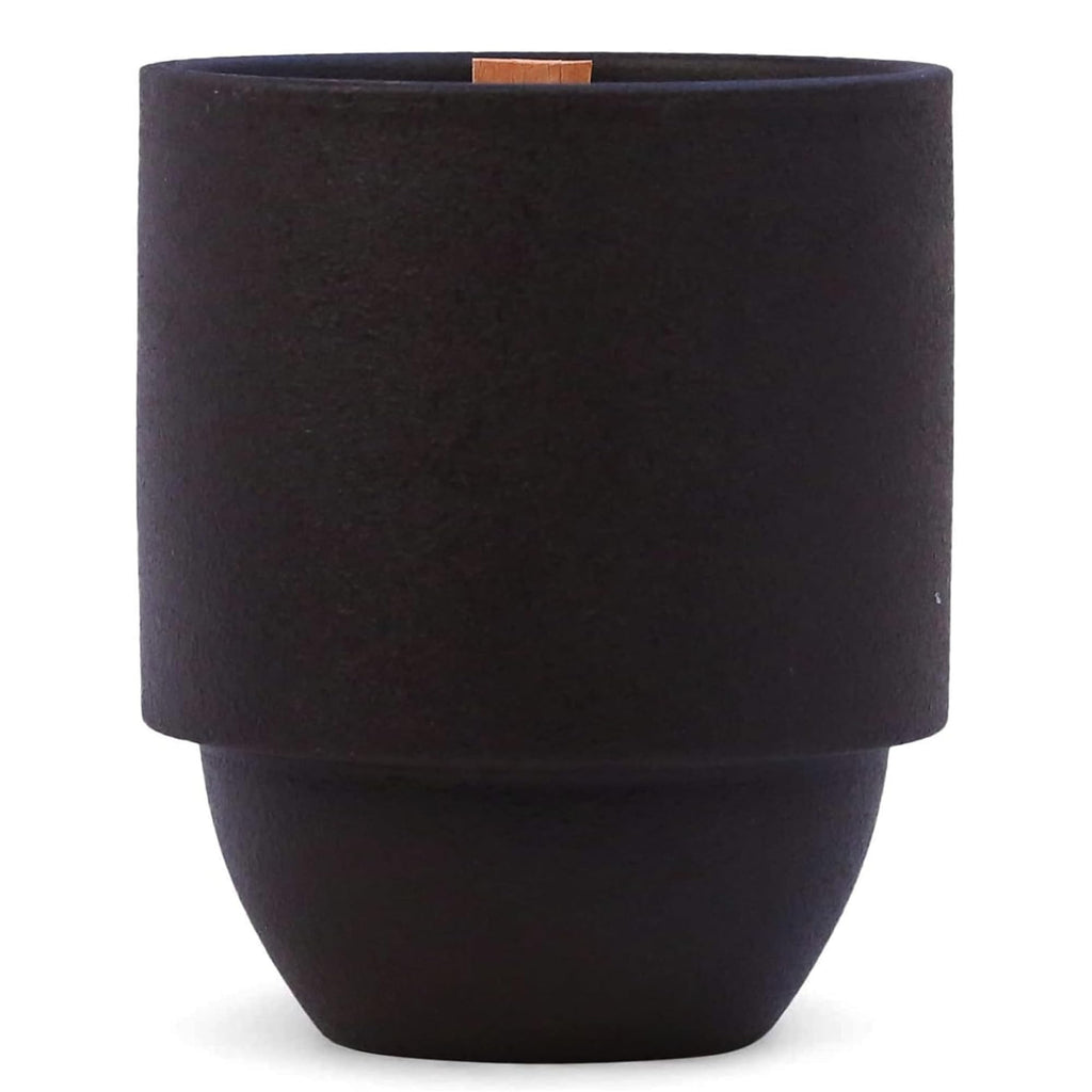 Scented Soy Candle in Reusable Ceramic Jar with Wood Wick, 11 oz U418224