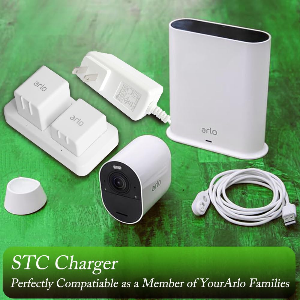 White Dual Slot Camera Battery Charger T108982