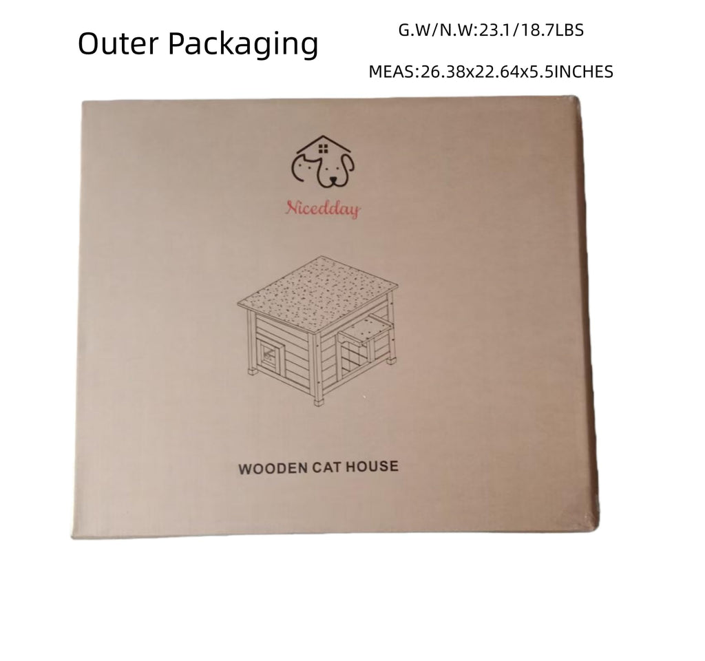 Grey Outdoor Insulated Cat House S4002