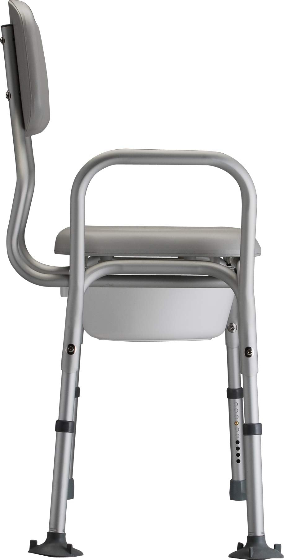 Padded Transfer Bench with Commode, Adjustable Aluminum X921