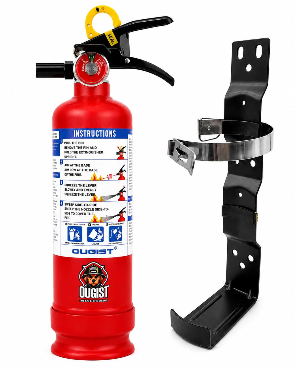 2.5 lb ABC Dry Chemical Fire Extinguisher with Wall Mount T78315