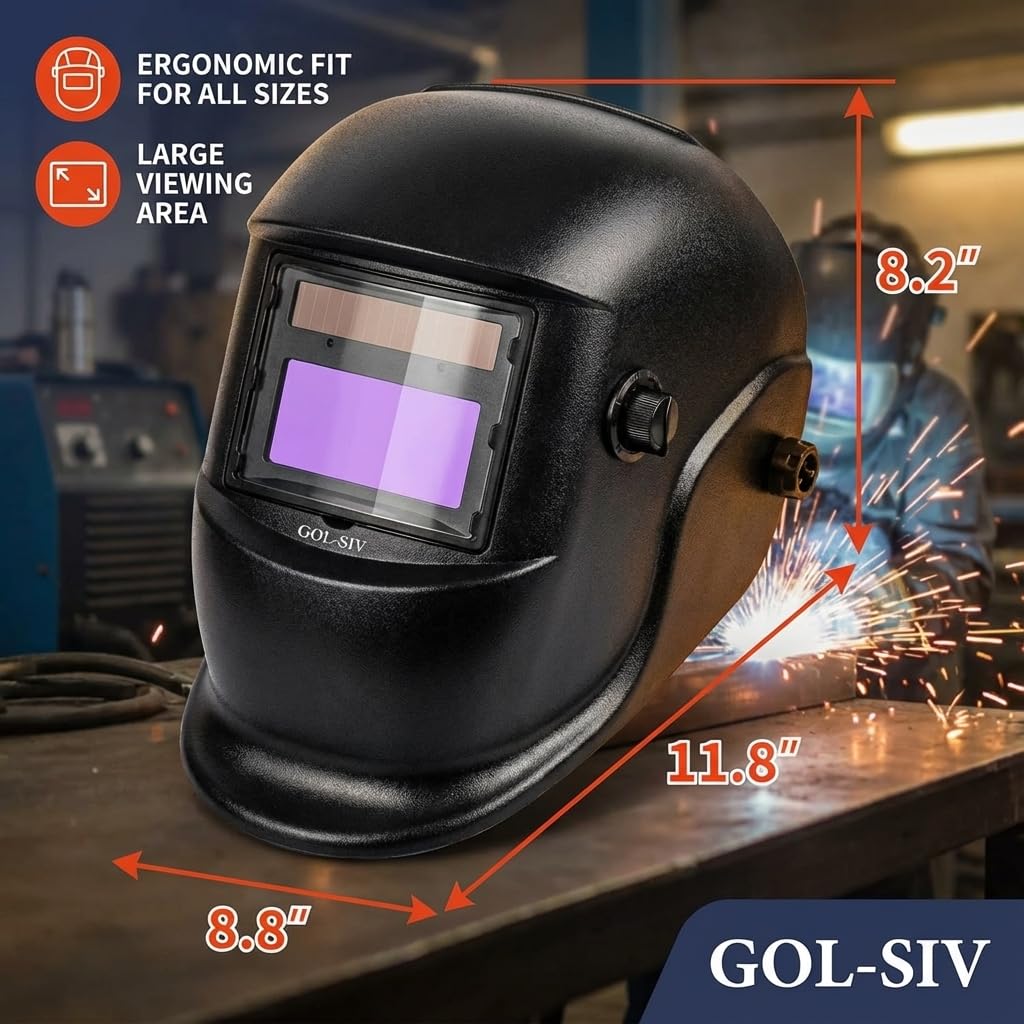Auto Darkening Welding Helmet True Color Wide View Screen O794