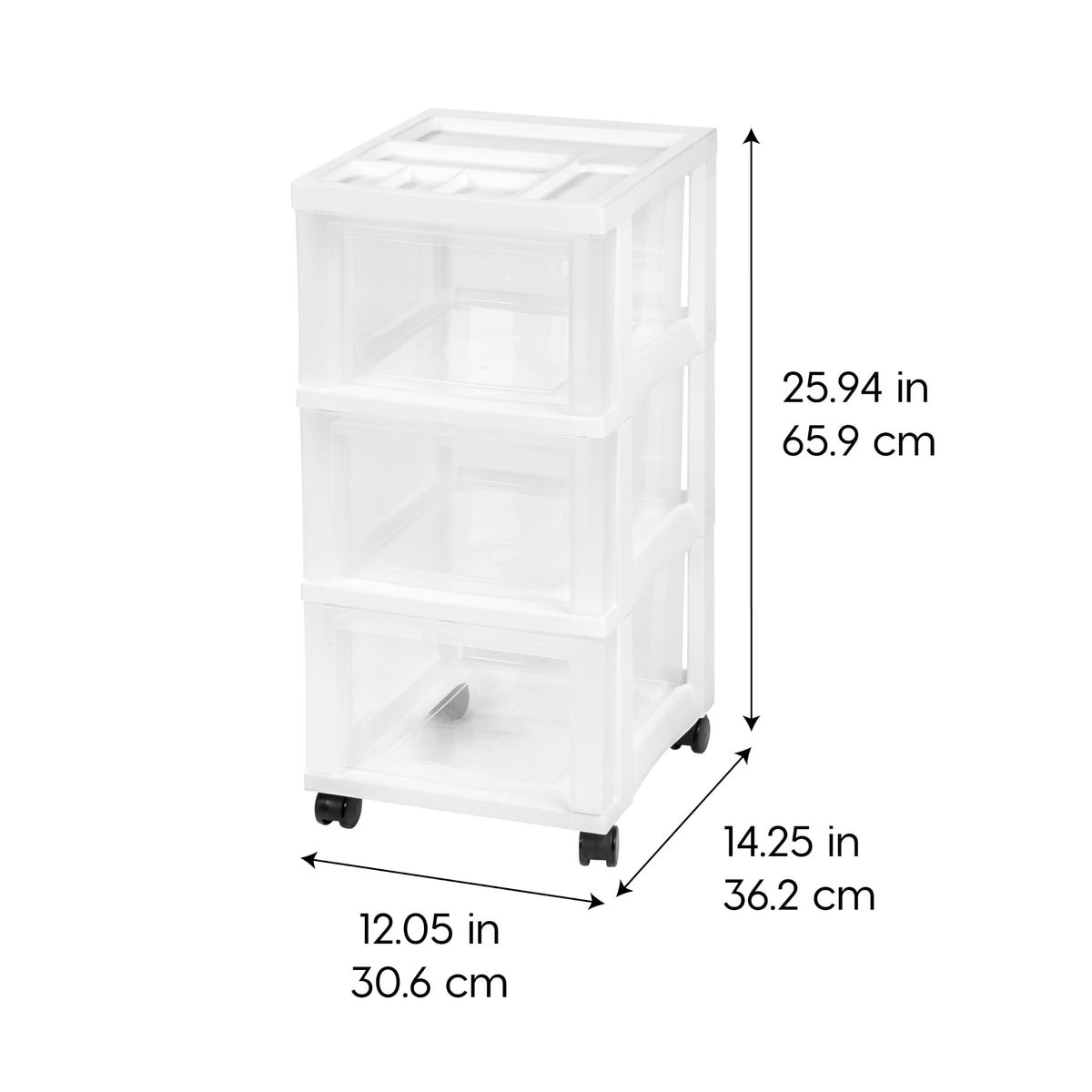 3 Drawer Rolling Storage Cart V64599
