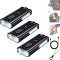 800 Lumens Rechargeable EDC Keychain Flashlight with UV & Red LED J9149
