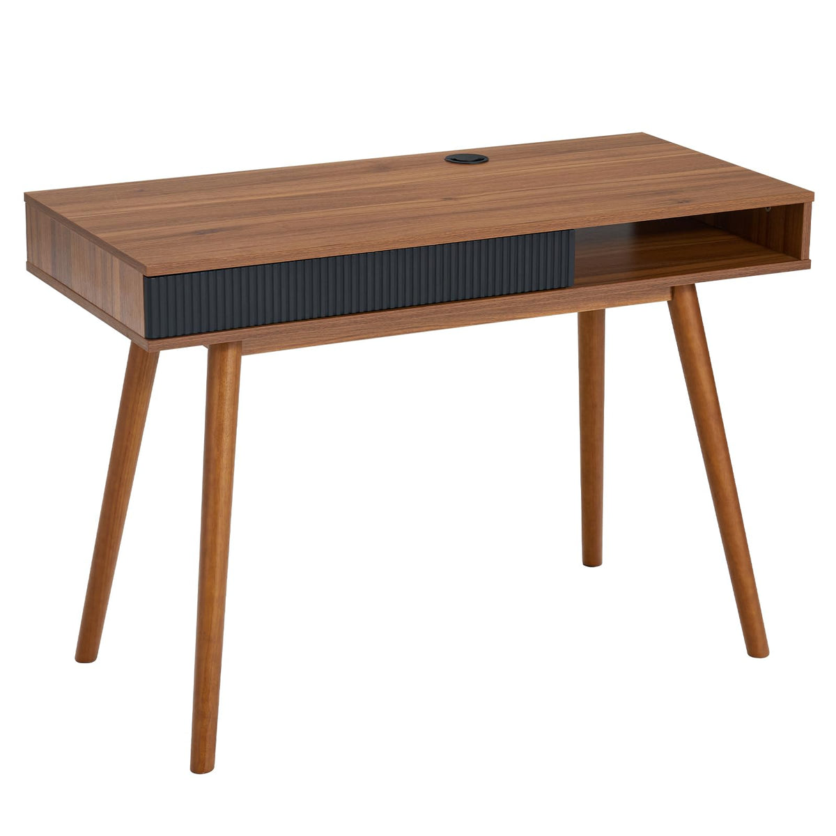 Walnut Wood Desk with Drawer K6494