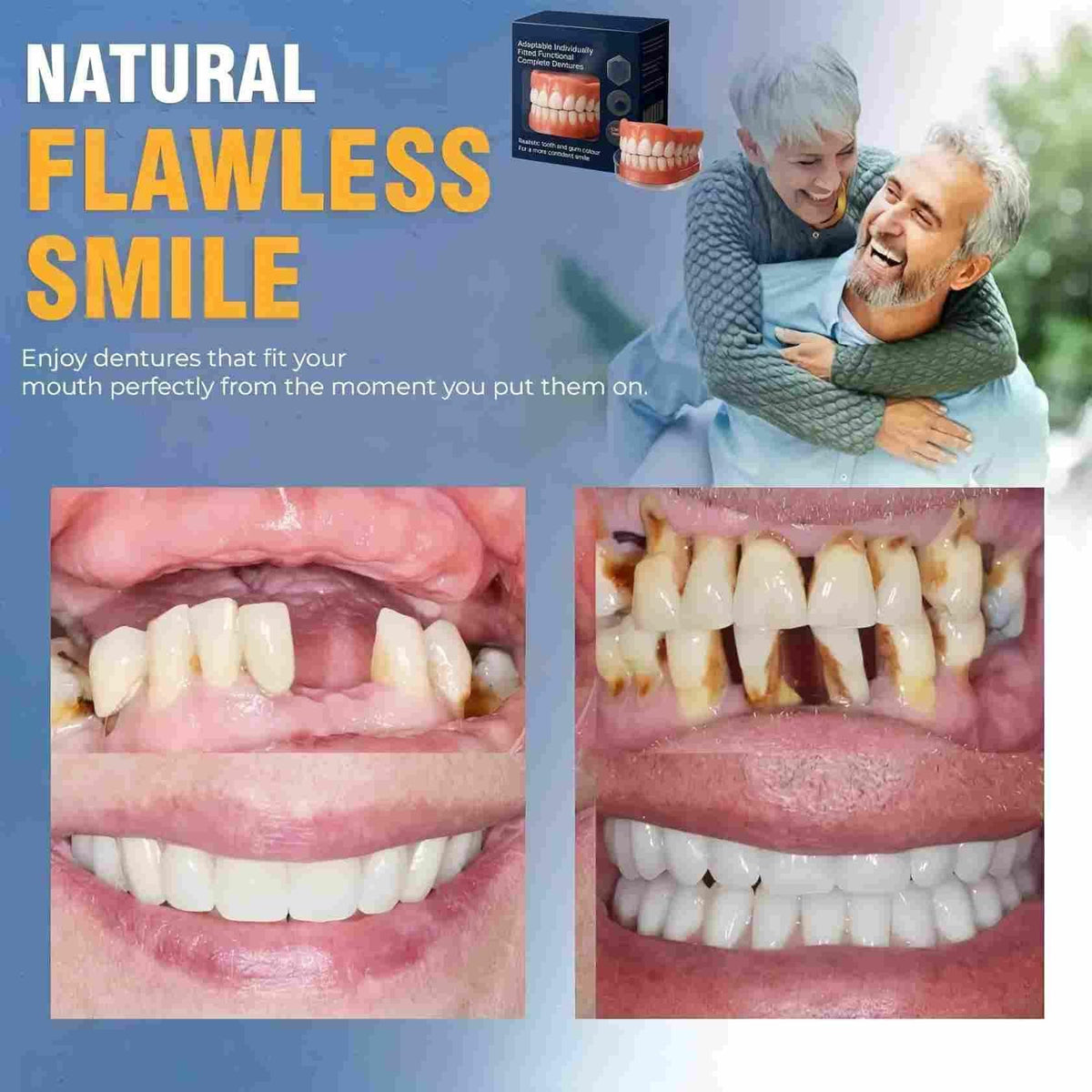 Adjustable Silicone Full-Mouth Denture Set G701