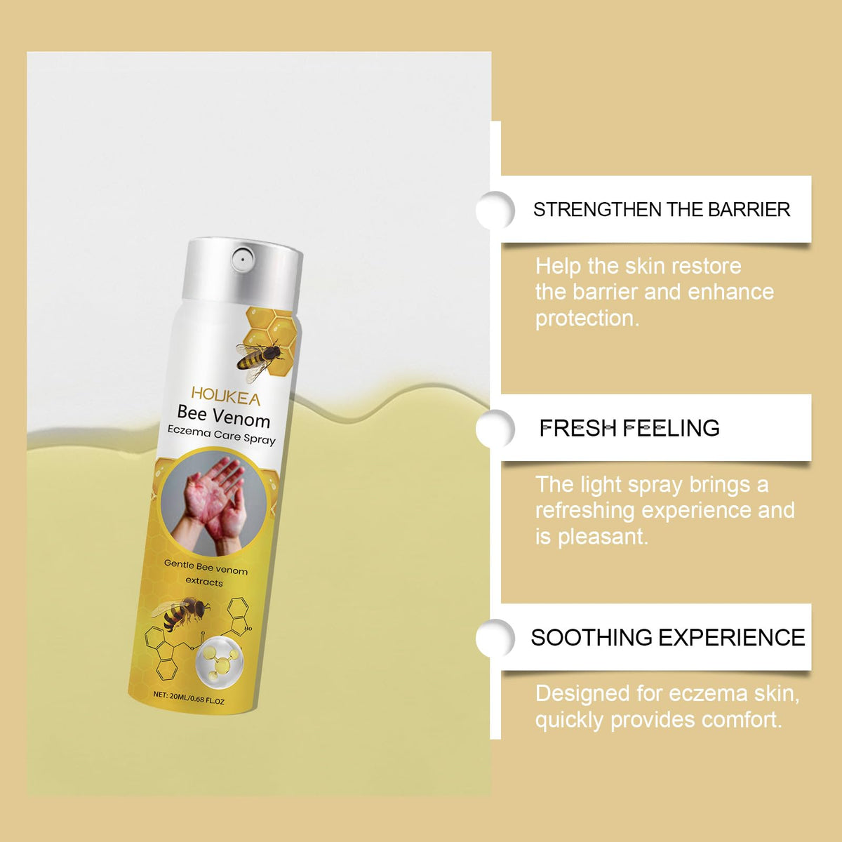 Bee Venom Skin Care Spray with Peppermint Extract and Glycerin O874