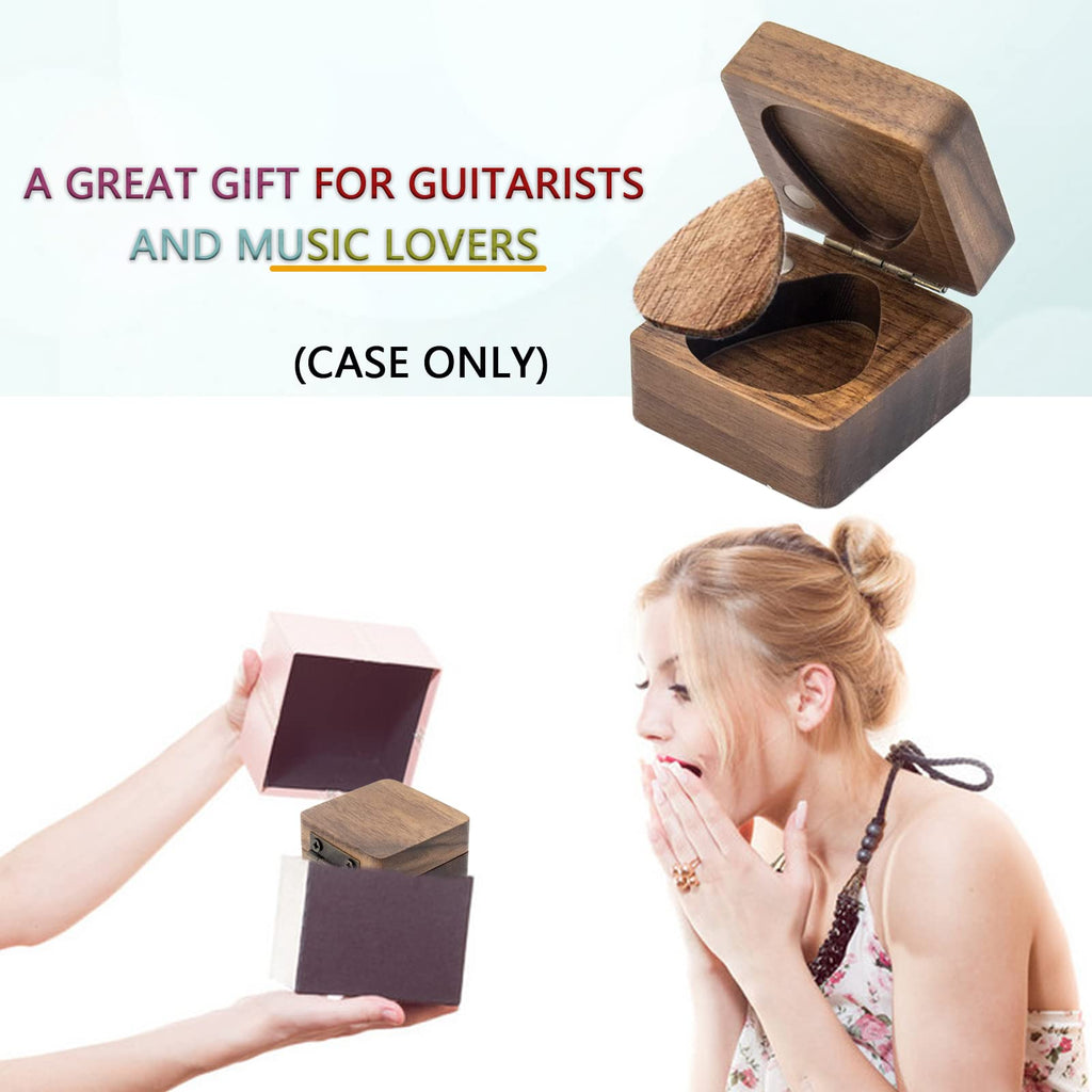 Wooden Guitar Pick Case Holder C5207