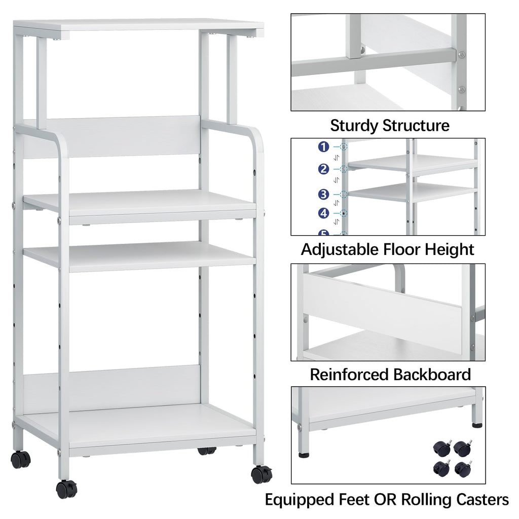 4-Tier Printer Stand with Storage Shelf Z16345