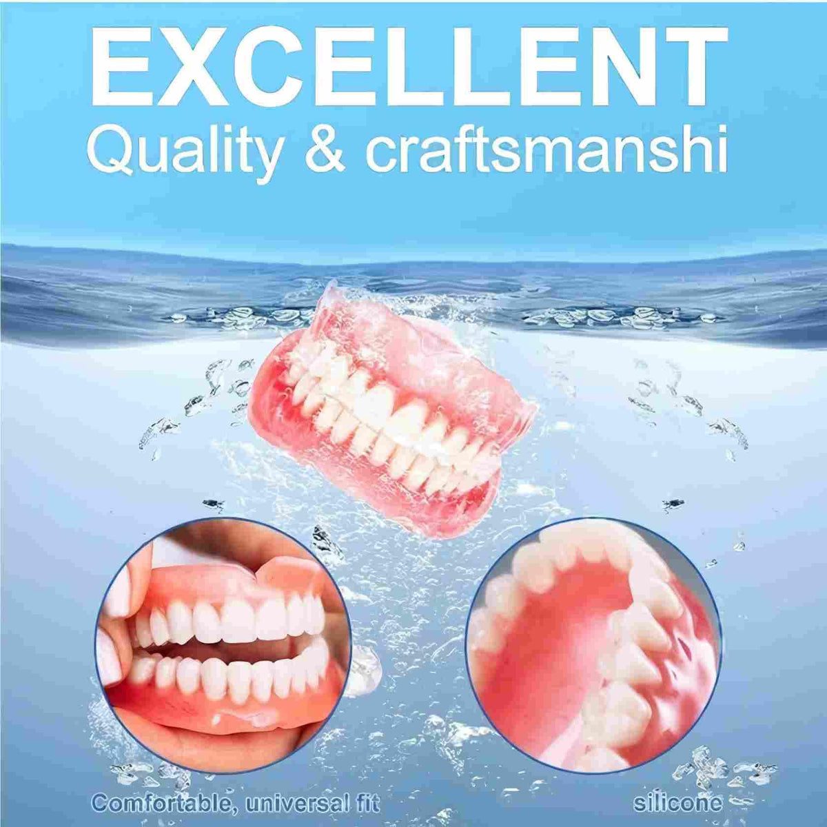 Adjustable Silicone Full-Mouth Denture Set G701