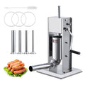 Manual 7 LB Stainless Steel Sausage Stuffer with 4 Stuffing Tubes I447492