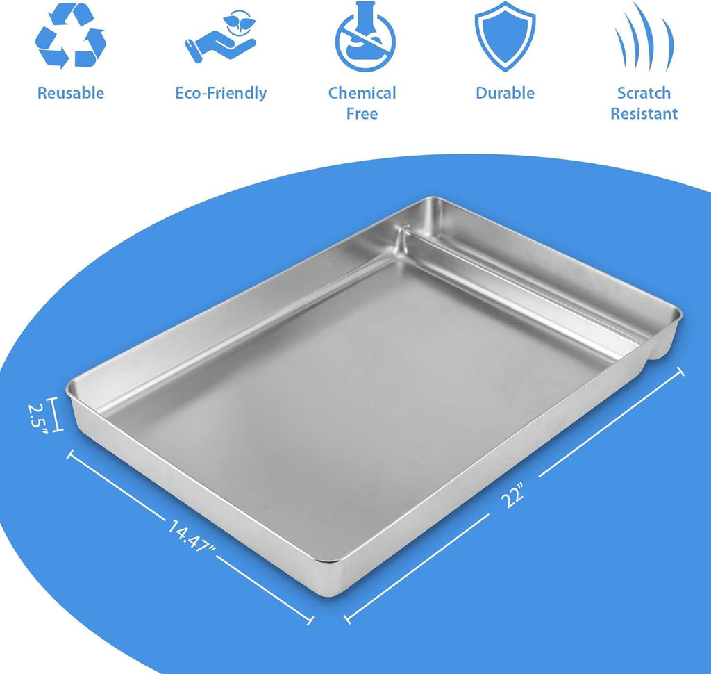Stainless Steel Reusable Litter Tray N19958