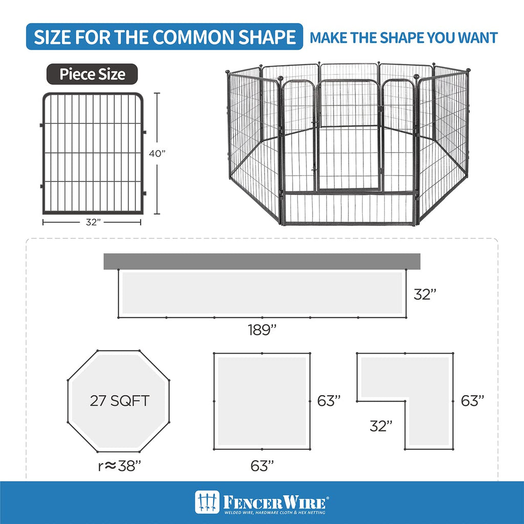Foldable Metal Pet Playpen with Gate P87216