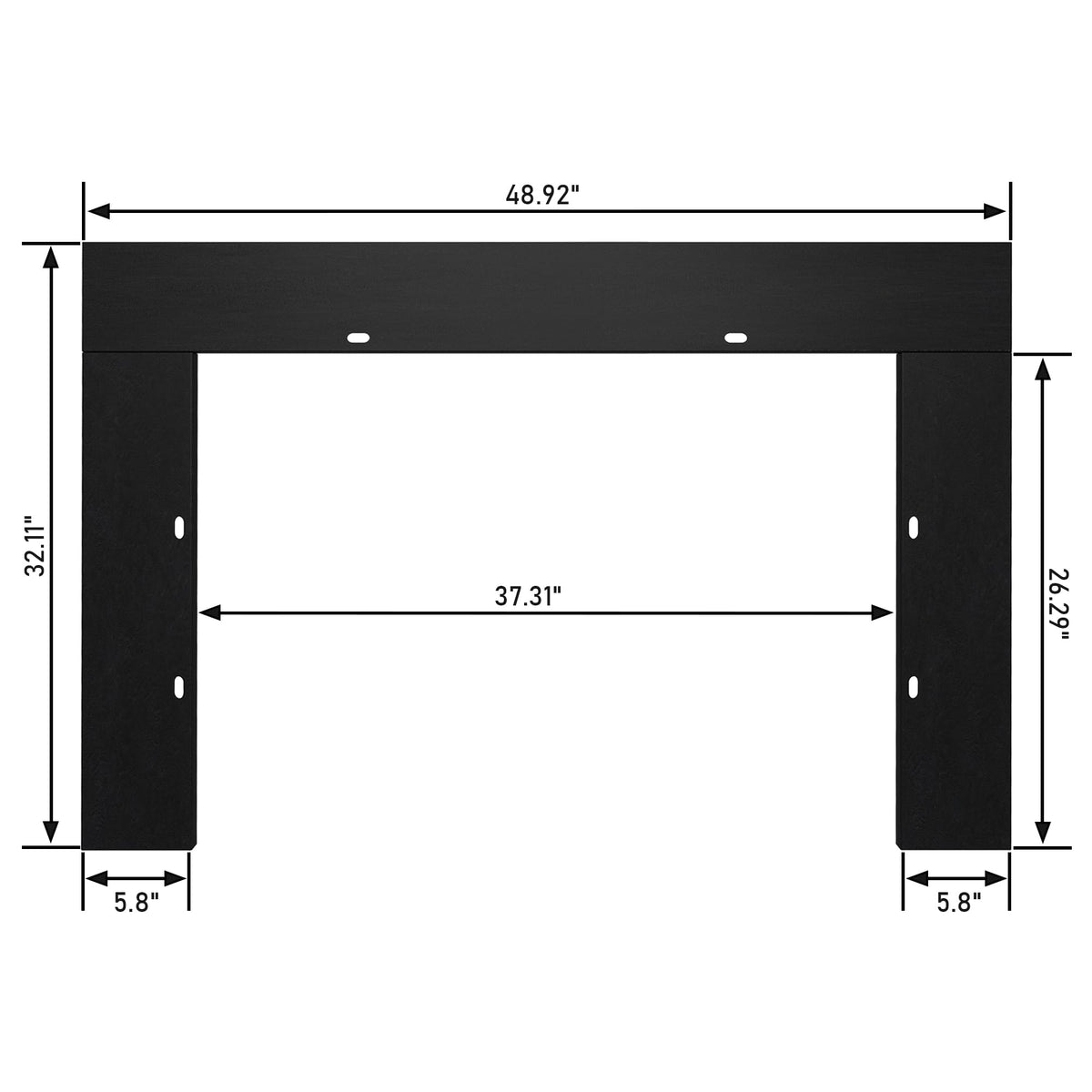 Black Electric Fireplace Trim O58442