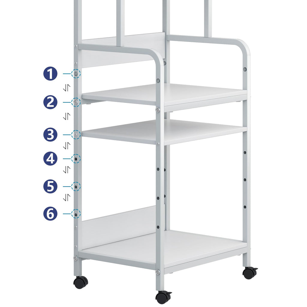 4-Tier Printer Stand with Storage Shelf Z16345