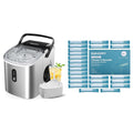 Countertop Ice Maker Machine with Handle, 26.3lbs Per Day, 9 Cubes in 6 Mins + Ice Maker Cleaner & Descaler I500506
