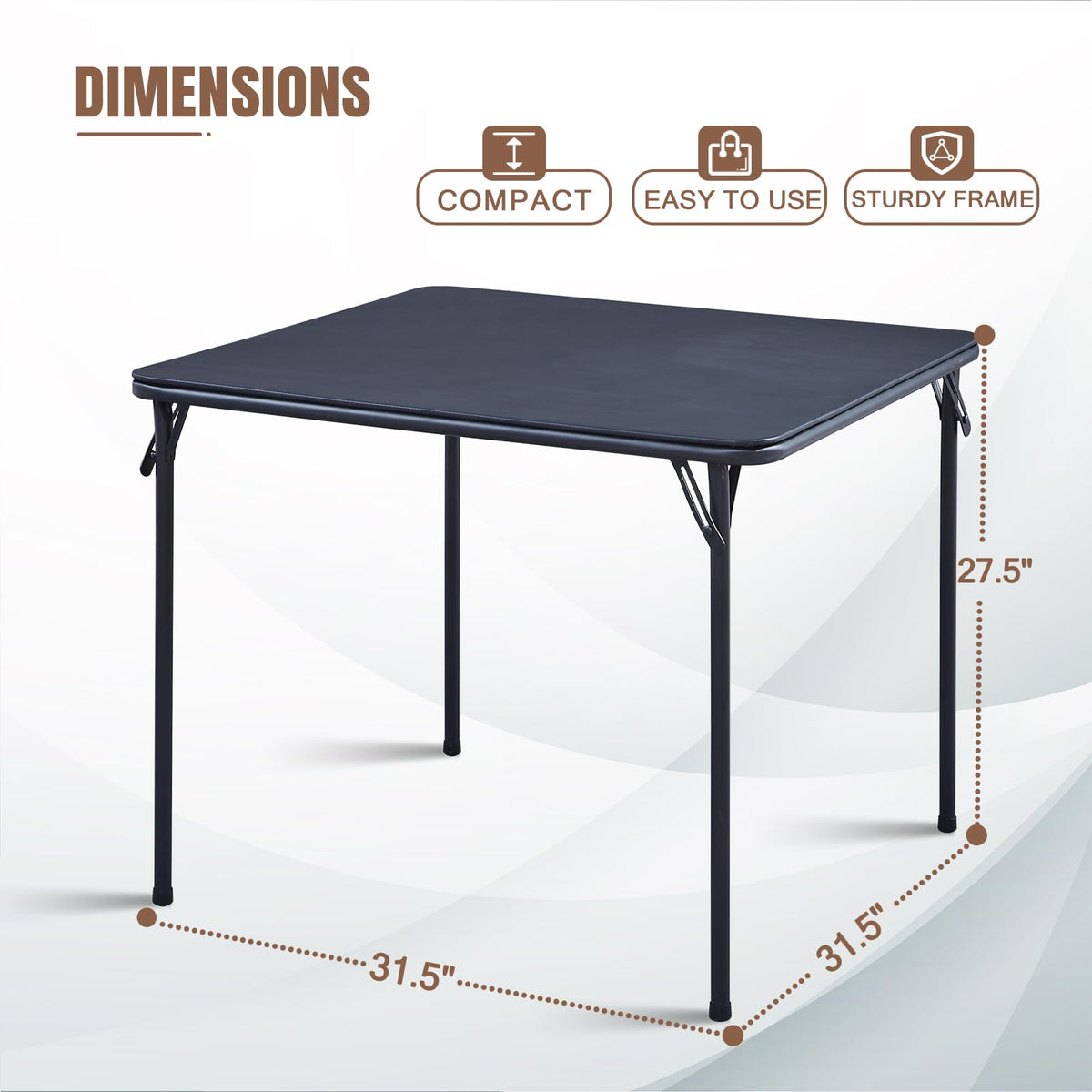 Black 32x32 Folding Table C2134