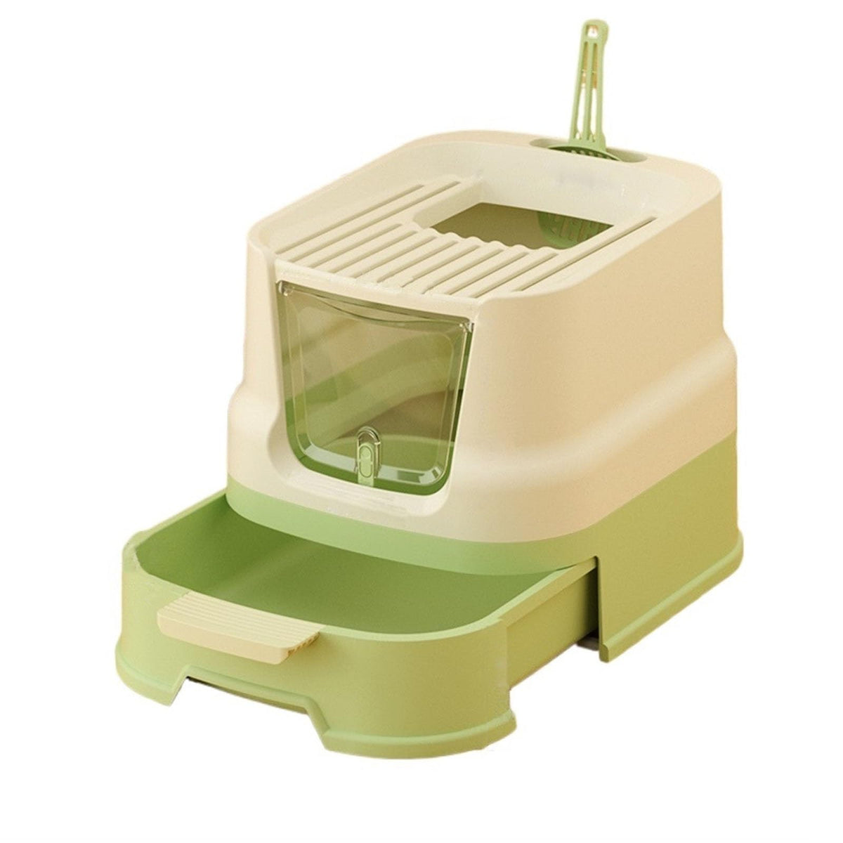 Large Top Entry Enclosed Cat Litter Box with Lid and Scoop V59586