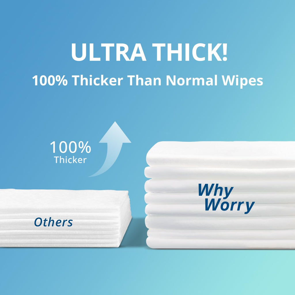 Small Adult Diapers with Tabs, 15 Count & Ultra Thick Bathing Wipes E99919