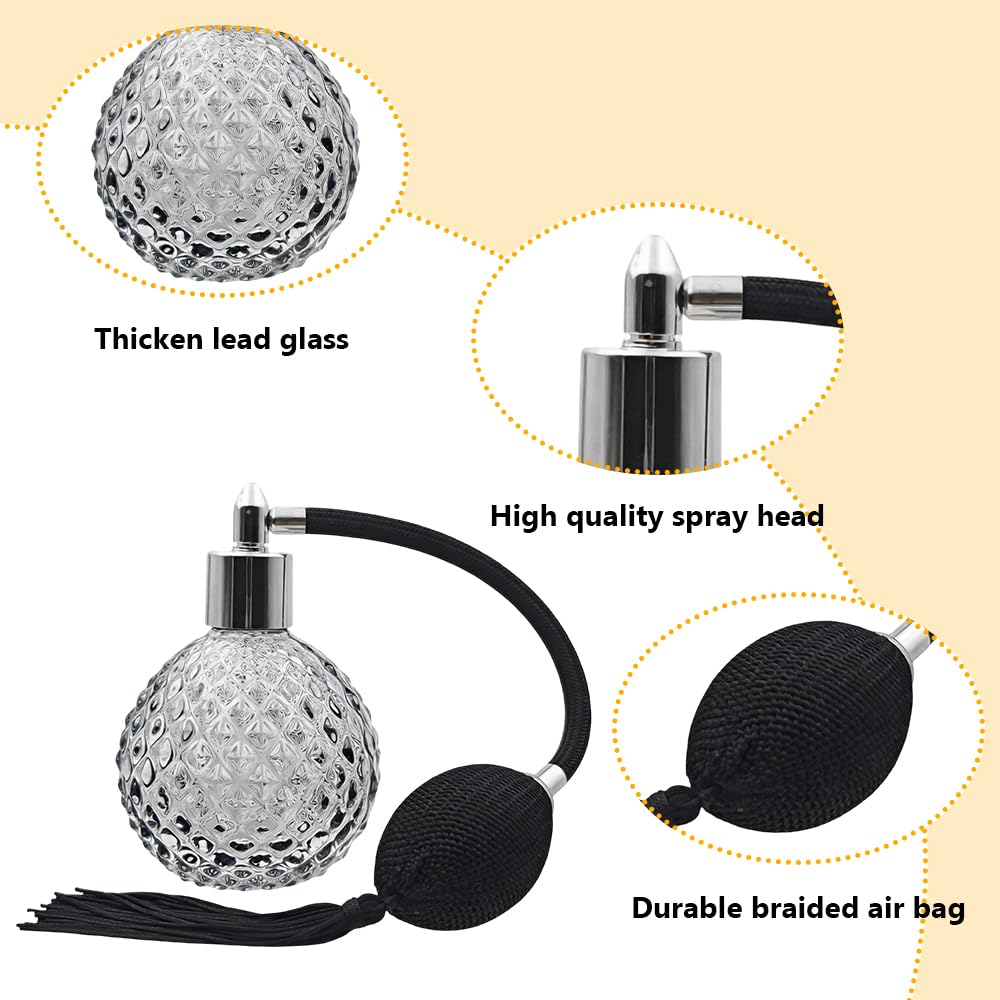 80ml Refillable Black Glass Perfume Atomizer Bottle W885734