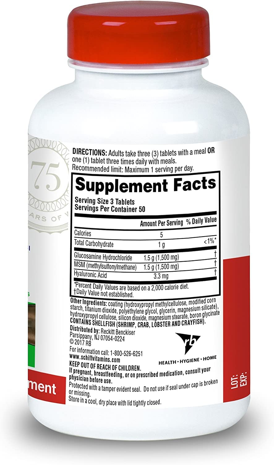 Glucosamine MSM Hyaluronic Acid Joint Supplement U59566
