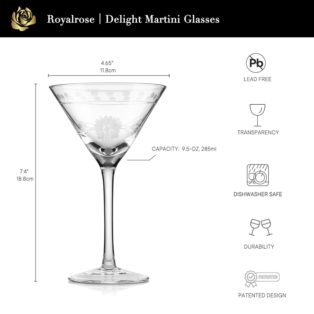 9.6 oz Martini Glasses Set of 4 D391651