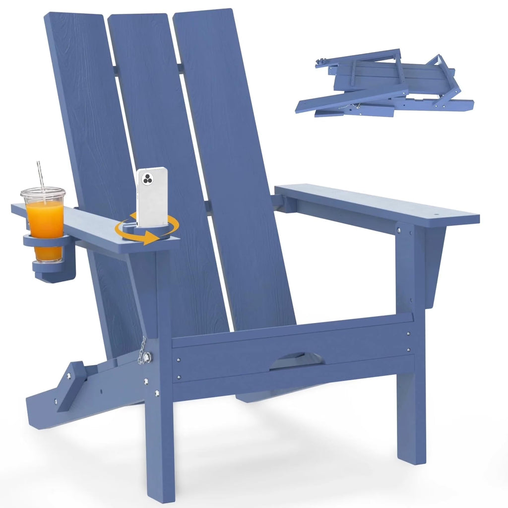 Folding Adirondack Chair with Cup Holder K751927