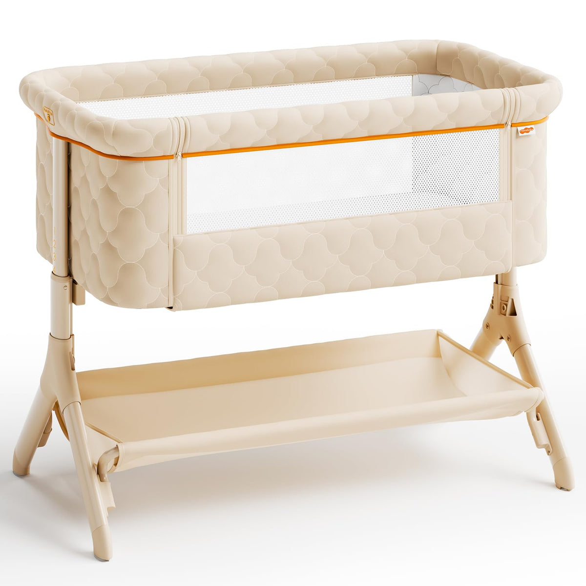Beige 3-in-1 Foldable Baby Bassinet with Wheels F33314