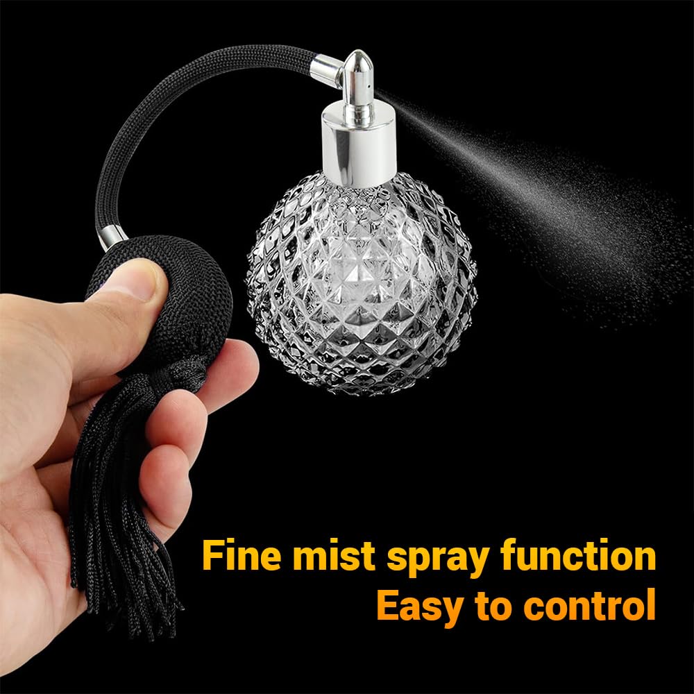 80ml Refillable Black Glass Perfume Atomizer Bottle W885734