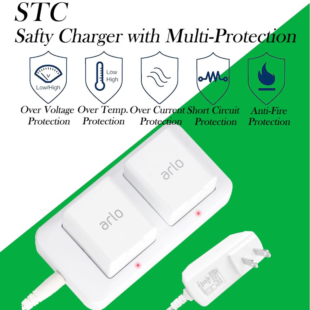 White Dual Slot Camera Battery Charger T108982
