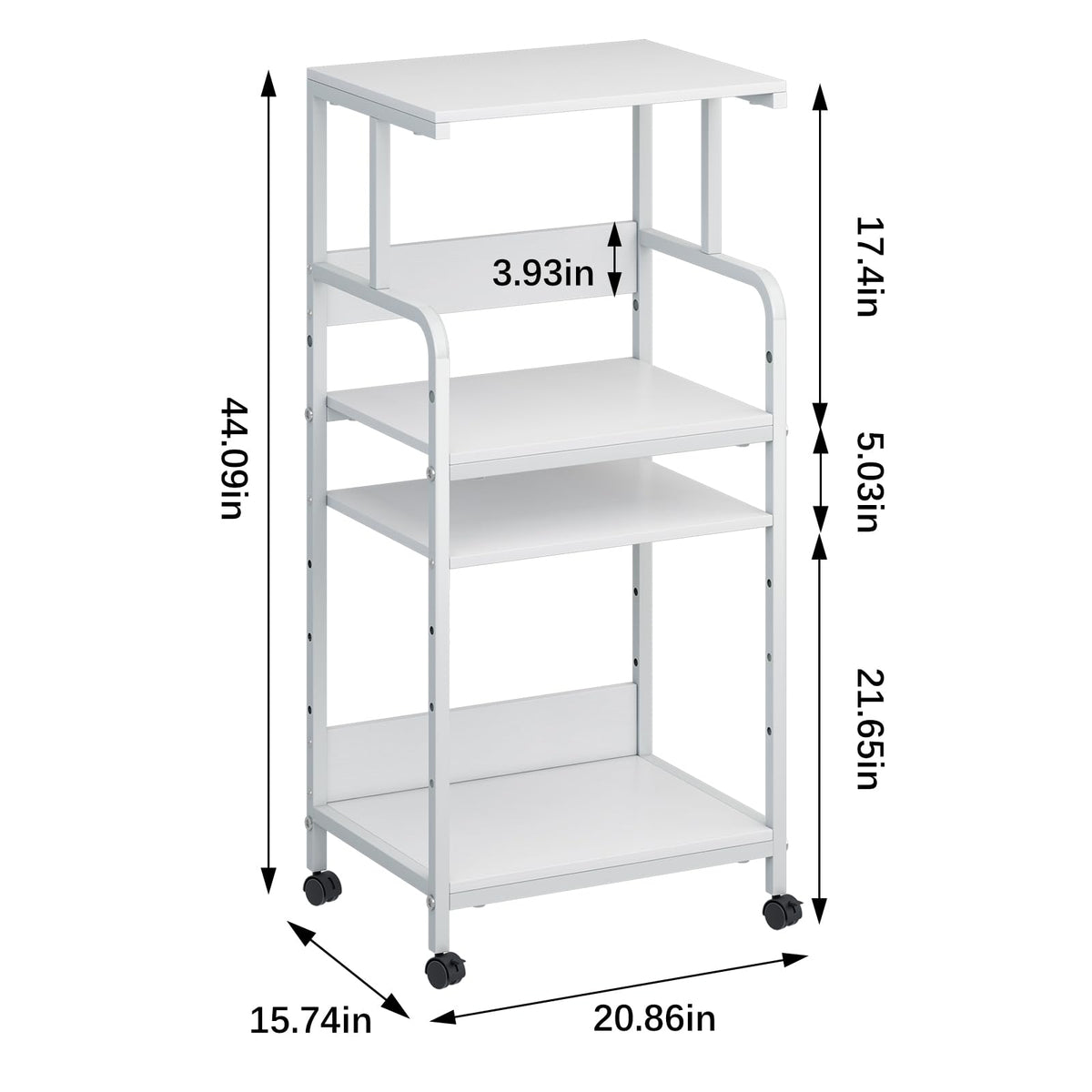 4-Tier Printer Stand with Storage Shelf Z16345