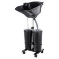 Portable Shampoo Bowl with 2 Buckets Electric Pump & Adjustable Hair Washing Basin U366