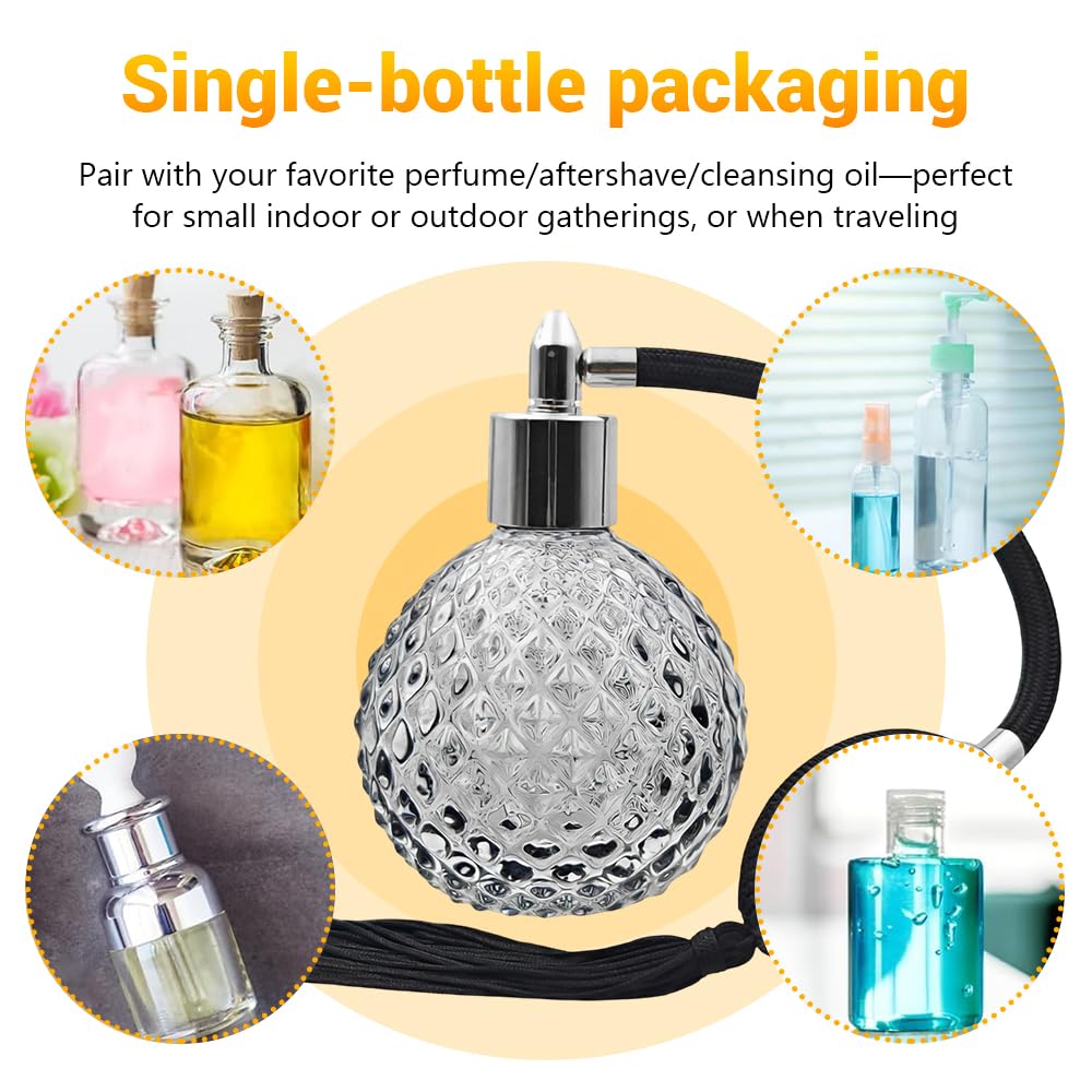 80ml Refillable Black Glass Perfume Atomizer Bottle W885734