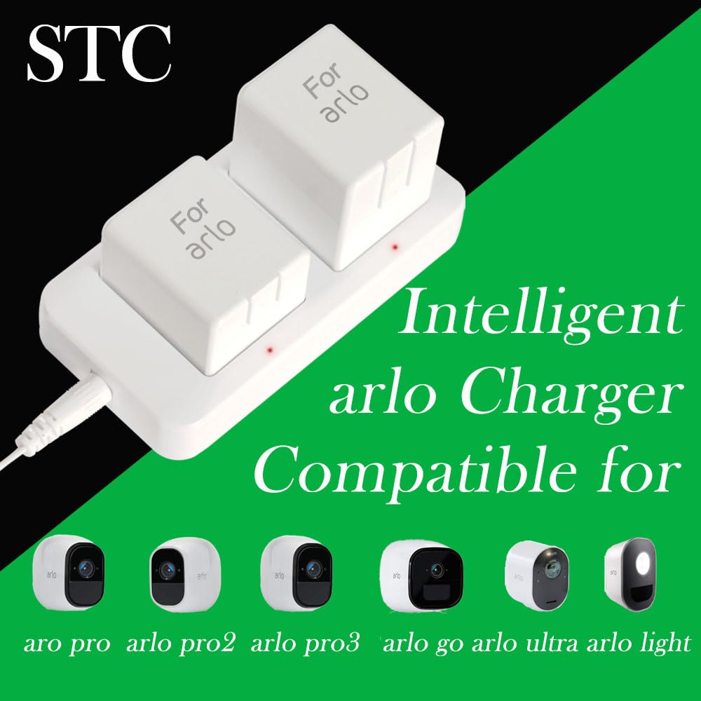 White Dual Slot Camera Battery Charger T108982