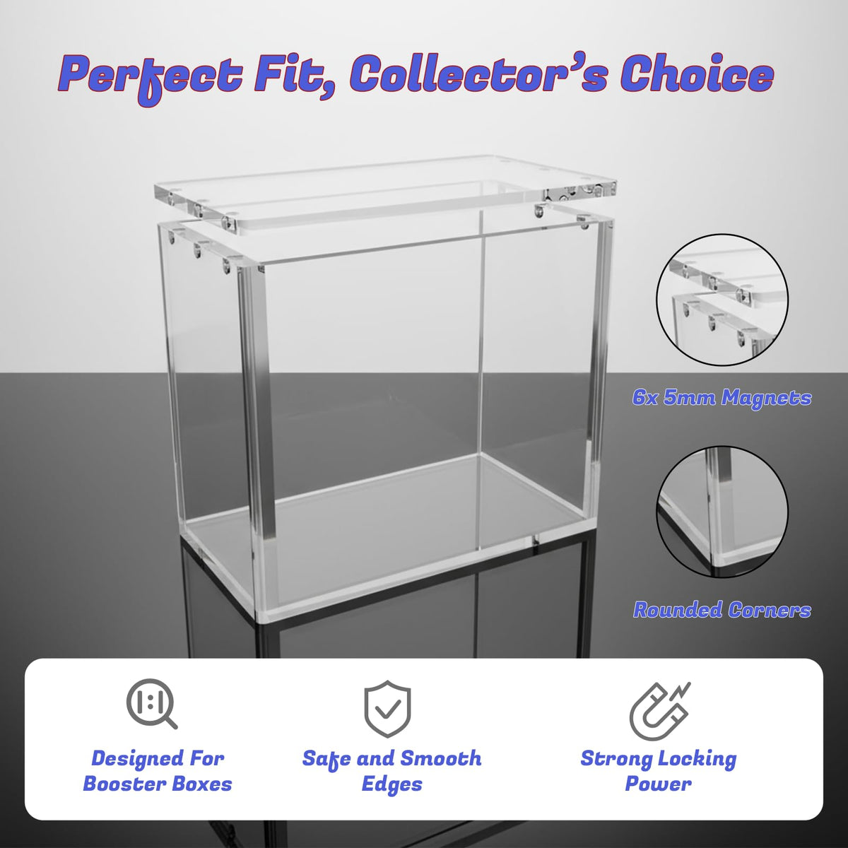 Clear Acrylic Booster Box Case with Magnetic Lid A96253