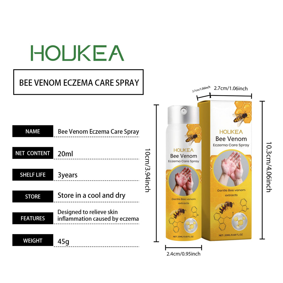 Bee Venom Skin Care Spray with Peppermint Extract and Glycerin O874