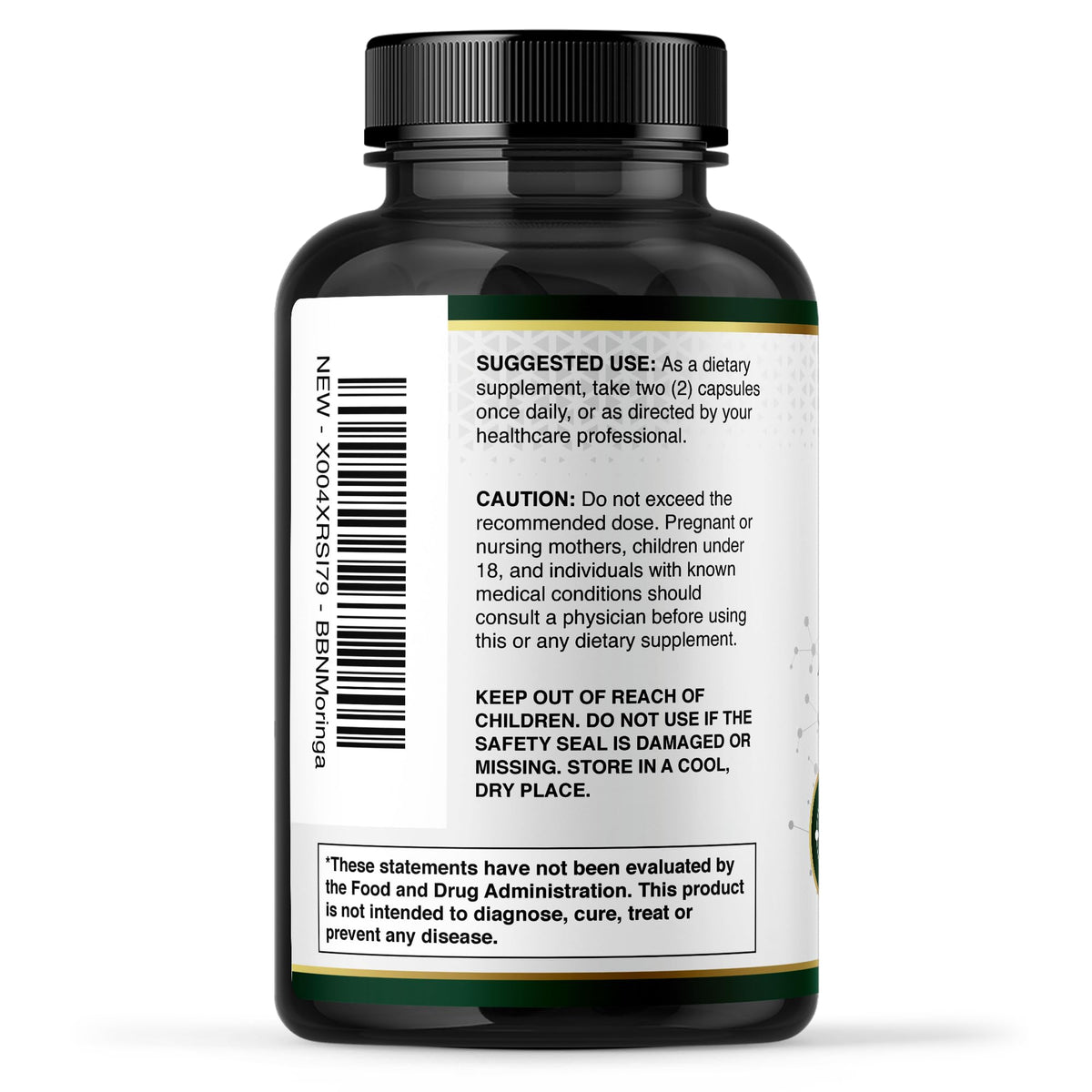 Moringa Supplement 500mg 120 Capsules J380