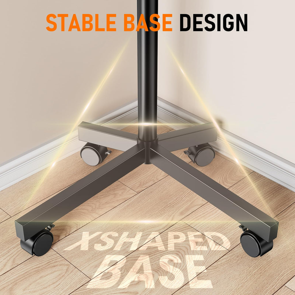 Rolling TV Stand with Locking Wheels, Black G96410