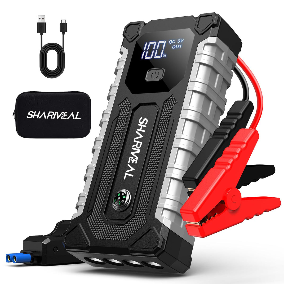 7000A 12V Portable Jump Starter with LED Light Y2528