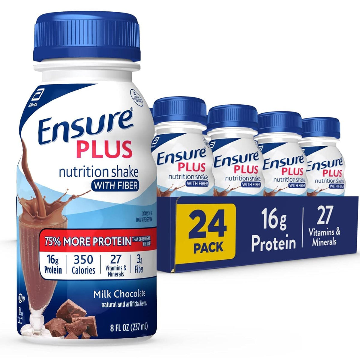 Nutrition Shake with 16 Grams of Protein, Milk Chocolate, 8 Fl Oz (Pack of 24) S918774